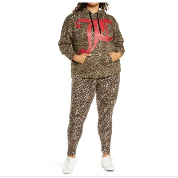 JUICY COUTURE Animal Graphic Hoodie Leopard Print Size 1X - Picture 7 of 7